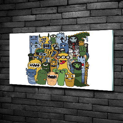 Schilderij op glas Gekke monsters