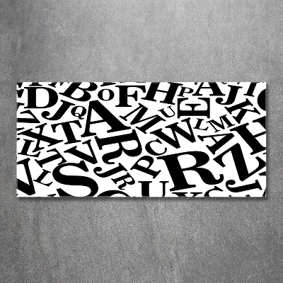 Fotoobraz na ścianę szkło hartowane Alfabet