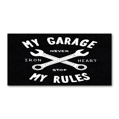 Foto schilderij op glas Mijn garage