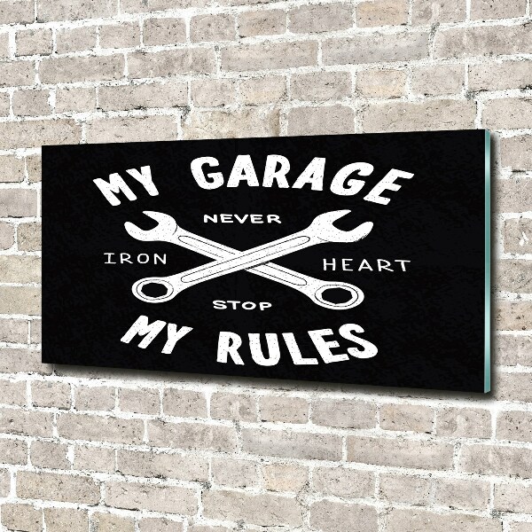 Foto schilderij op glas Mijn garage