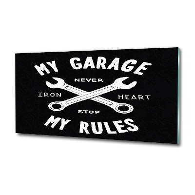 Foto schilderij op glas Mijn garage