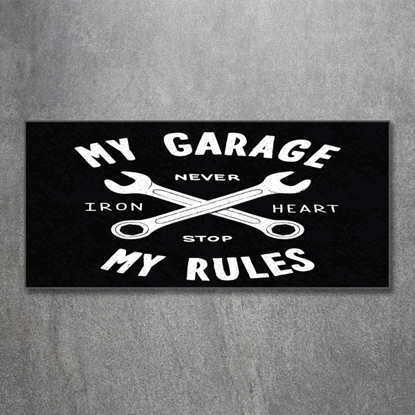 Foto schilderij op glas Mijn garage