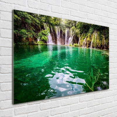 Foto schilderij op glas Plitvice-meer