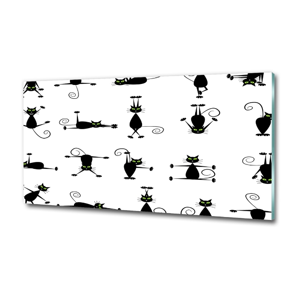 Glazen schilderij Illustratie van katten