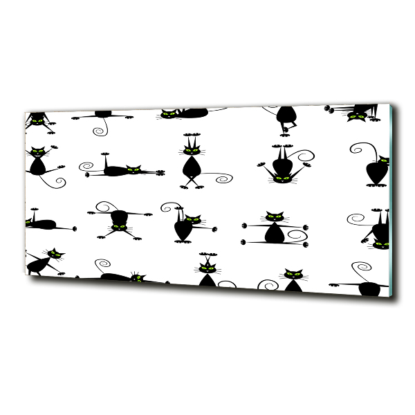 Fotoobraz na ścianę szklany Koty ilustracja