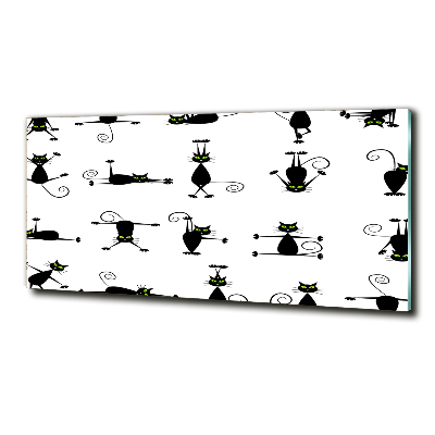 Fotoobraz na ścianę szklany Koty ilustracja