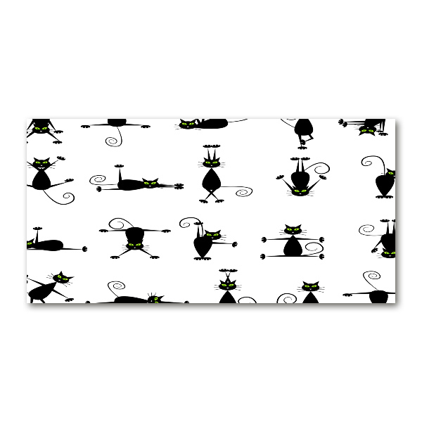 Fotoobraz na ścianę szklany Koty ilustracja