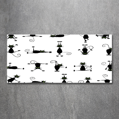 Glazen schilderij Illustratie van katten