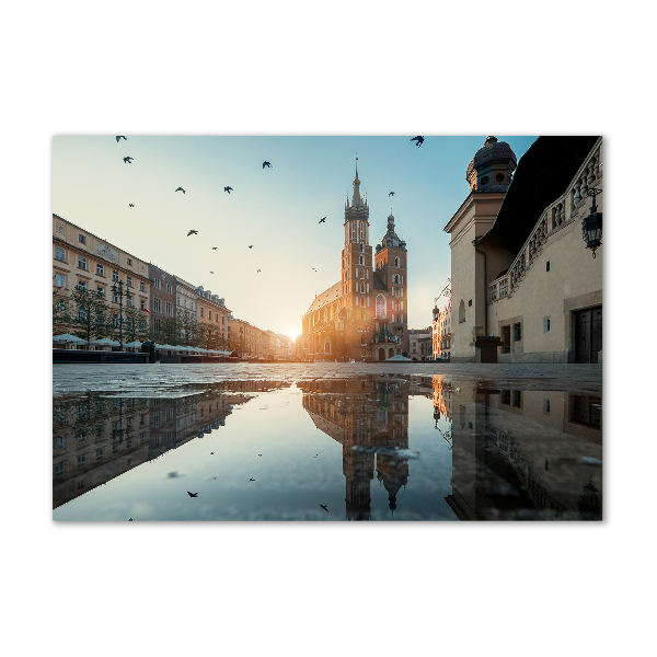 Schilderij glas Krakau, Polen