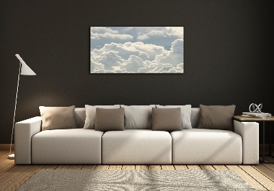 Foto schilderij op glas Wolken