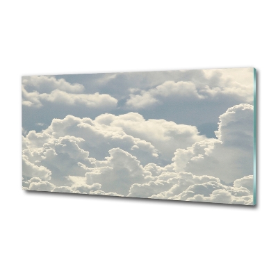Foto schilderij op glas Wolken