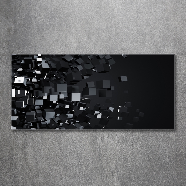 Schilderij op glas 3D-abstractie