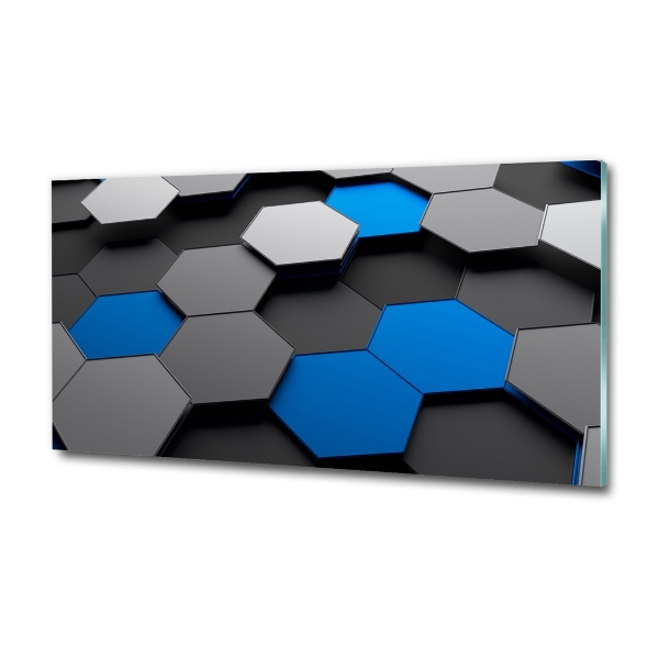 Glazen schilderij 3D-abstractie