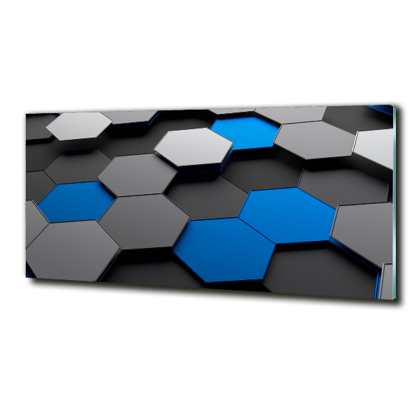 Glazen schilderij 3D-abstractie