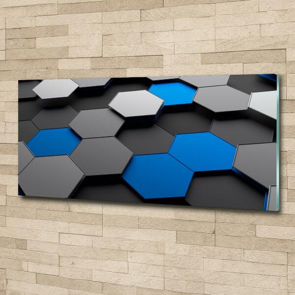 Glazen schilderij 3D-abstractie