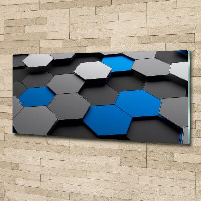 Glazen schilderij 3D-abstractie