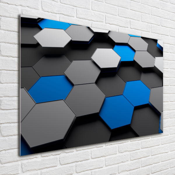 Glazen schilderij 3D-abstractie