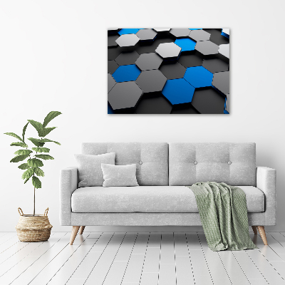 Glazen schilderij 3D-abstractie