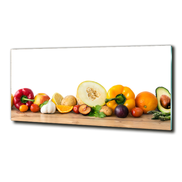 Schilderij glas Fruit en groenten