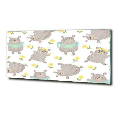 Foto-obraz szklany Misie ilustracja