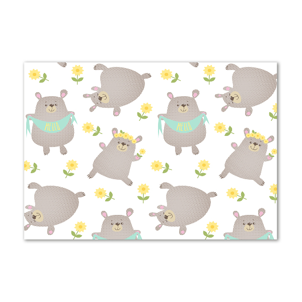 Foto-obraz szklany Misie ilustracja