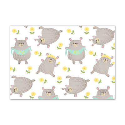 Foto-obraz szklany Misie ilustracja