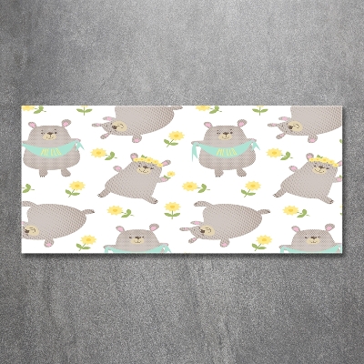 Foto-obraz szklany Misie ilustracja