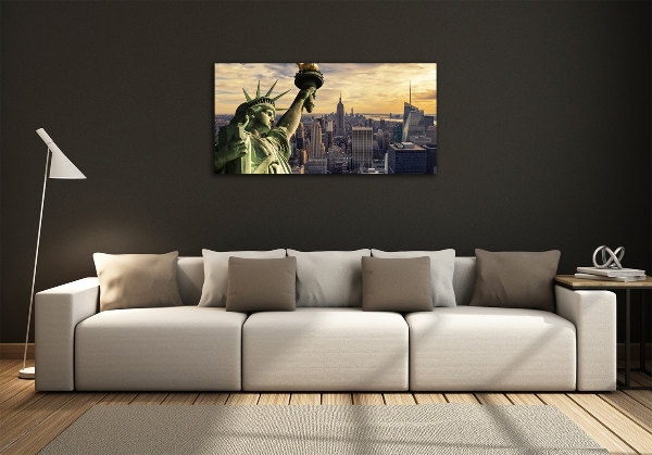 Schilderij op glas Vrijheidsbeeld