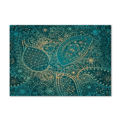 Foto schilderij op glas Ornamenten achtergrond