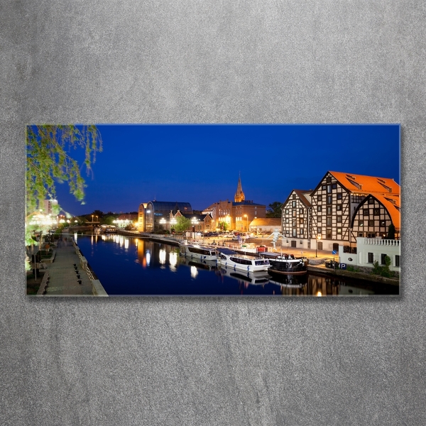 Foto obraz szkło hartowane Bydgoszcz nocą