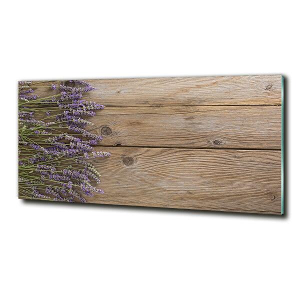 Glazen schilderij Lavendel op hout
