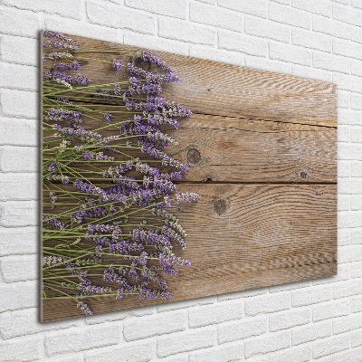 Glazen schilderij Lavendel op hout