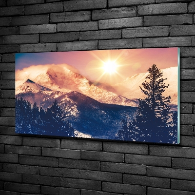 Schilderij op glas Colorado-bergen