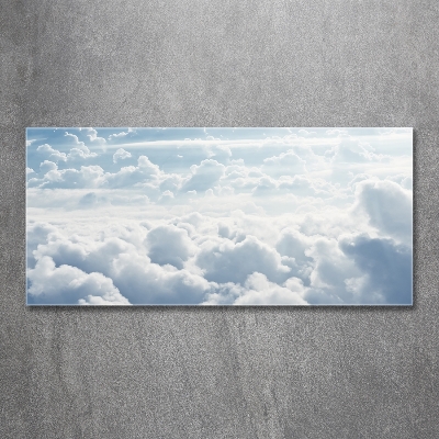 Foto schilderij op glas Wolken vanuit vogelperspectief