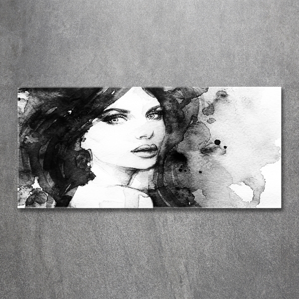 Schilderij glas Vrouwenportret