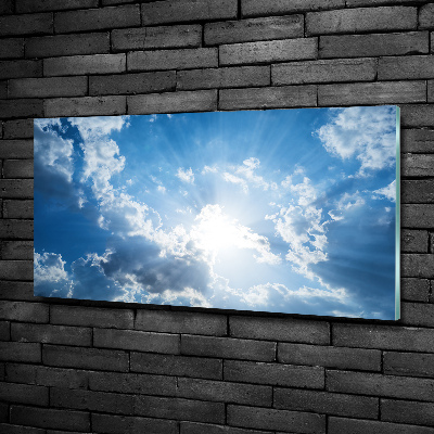 Glazen schilderij Wolken aan de hemel