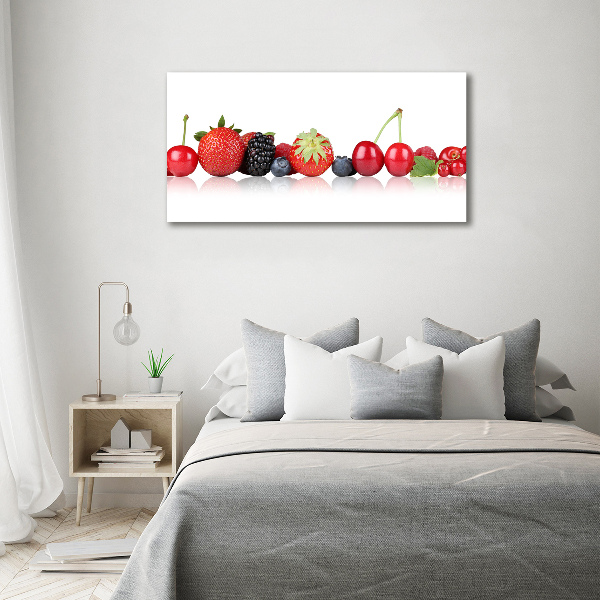 Glazen schilderij Fruit op een rij