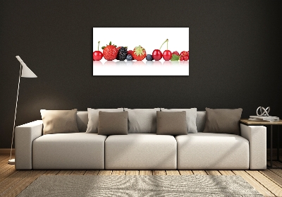 Glazen schilderij Fruit op een rij