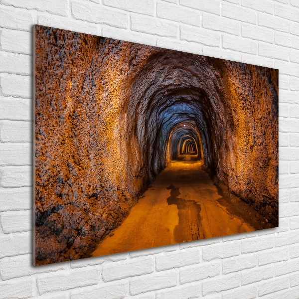 Schilderij op glas Ondergrondse tunnel