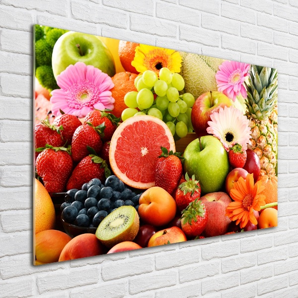 Foto schilderij op glas Kleurrijk fruit