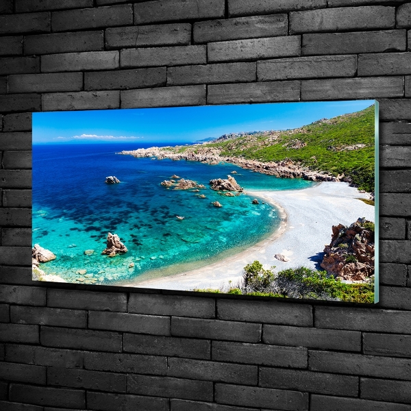 Schilderij op glas Zeebaai