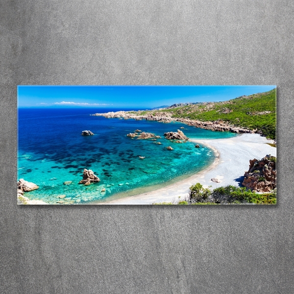 Schilderij op glas Zeebaai