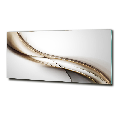 Schilderij op glas Bruine golf