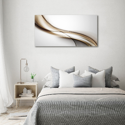 Schilderij op glas Bruine golf