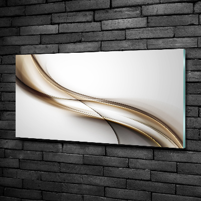 Schilderij op glas Bruine golf