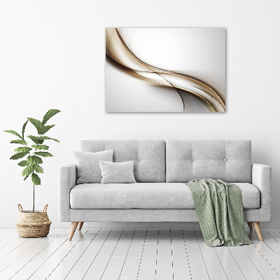 Schilderij op glas Bruine golf