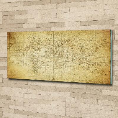 Foto obraz szklany Stara mapa świata