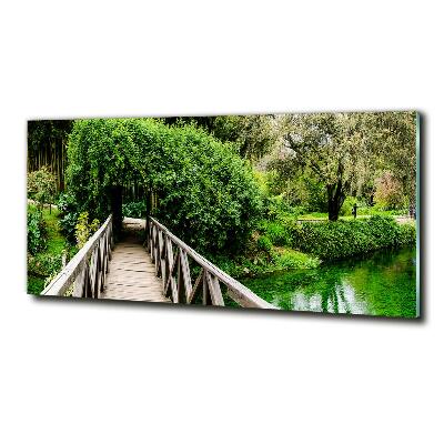 Foto schilderij op glas Brug over de rivier