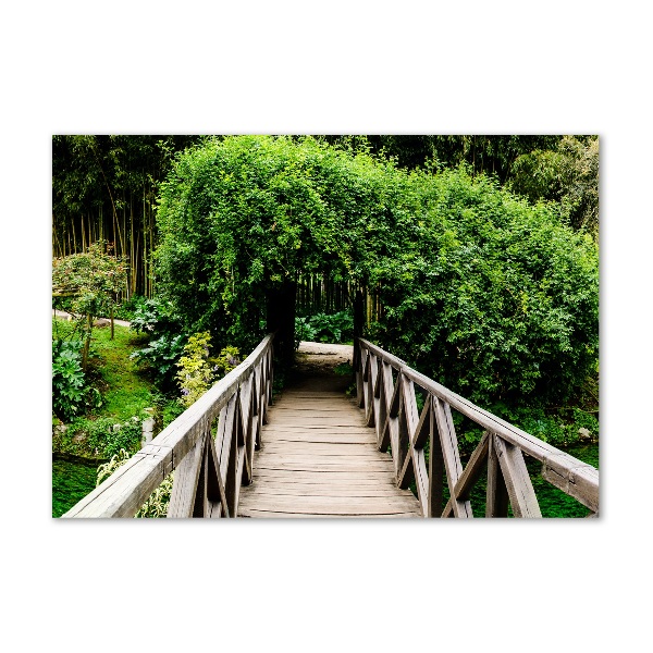 Foto schilderij op glas Brug over de rivier