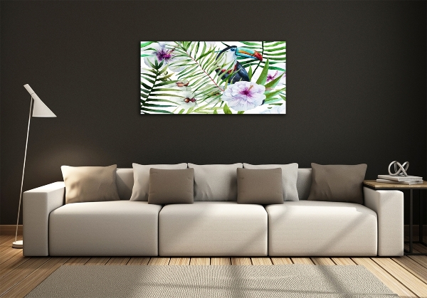 Foto-obraz szkło hartowane Tukan tropika